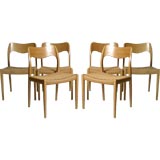 SET OF 6  DINING CHAIRS DESIGNED BY N.O. MOLLER