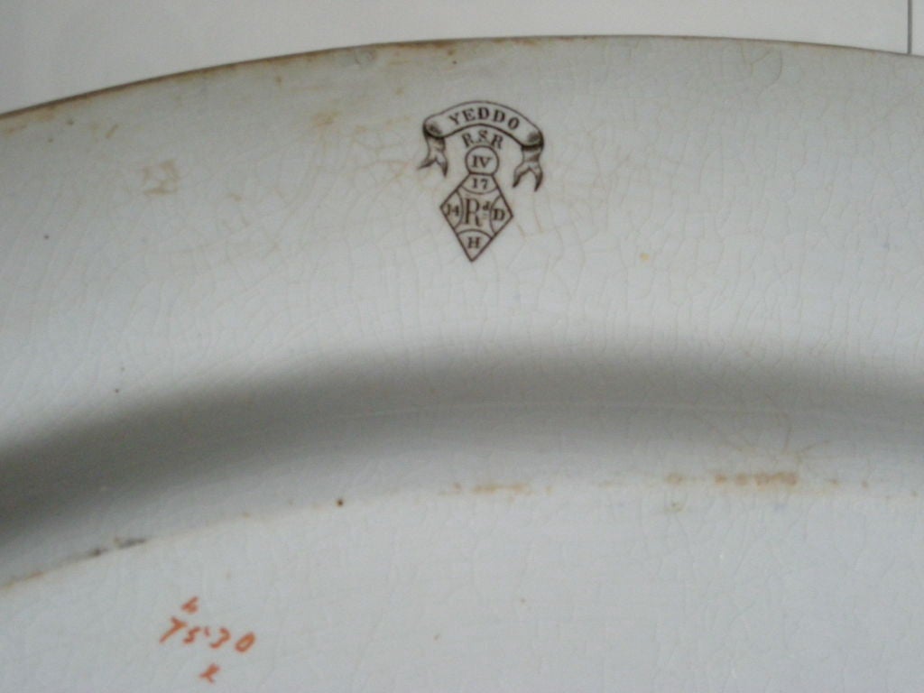 19TH C STAFFORDSHIRE CHINOISERIE OVAL PLATTER 2