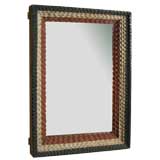 PATRIOTIC TRAMP ART FRAME WITH MIRROR