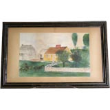 Antique 19TH C HOUSE PORTRAIT