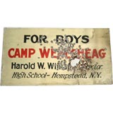 Vintage TARGET PRACTICE BOYS CAMP SIGN
