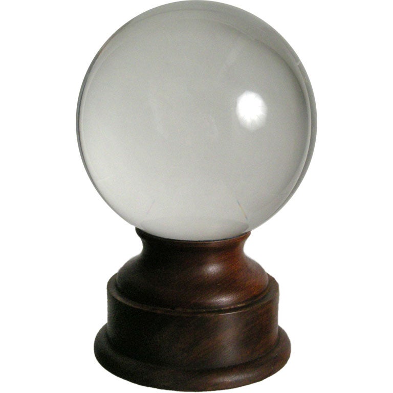 CRYSTAL BALL ON STAND at 1stDibs