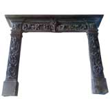 Antique 17TH CENTURY CARVED MARBLE FIREPLACE MANTEL