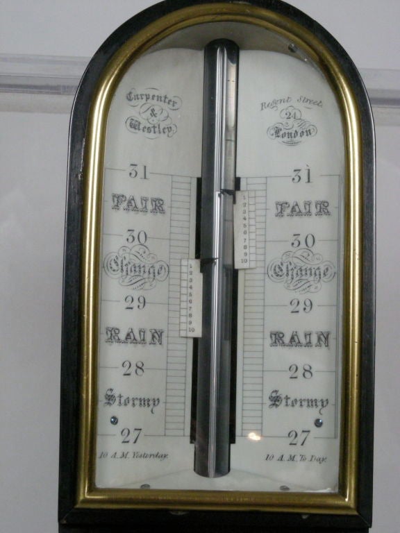 English FINE 19TH C CARPENTER & WESTLEY  ENGLISH STICK BAROMETER