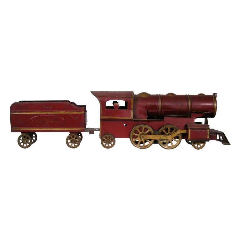 LARGE DAYTON ANTIQUE TOY HILL CLIMBER  LOCOMOTIVE