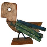 FOLK ART DRIFTWOOD BIRD SCULPTURE