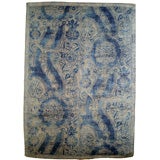 LARGE Antique INDIGO FORTUNY FABRIC PANEL