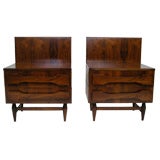 PAIR OF 1960s BRAZILIAN ROSEWOOD BEDSIDE OR END TABLES
