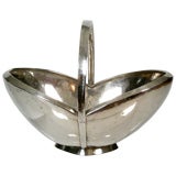 Antique ARTS AND CRAFTS PERIOD SILVER BASKET CENTERPIECE