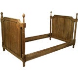 Antique 19TH C FRENCH CHESTNUT LOUIS XVI STYLE DAYBED OR TWIN HEADBOARDS