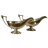 PAIR OF NEOCLASSICAL AMERICAN SILVER SAUCE BOATS,  c. 1869