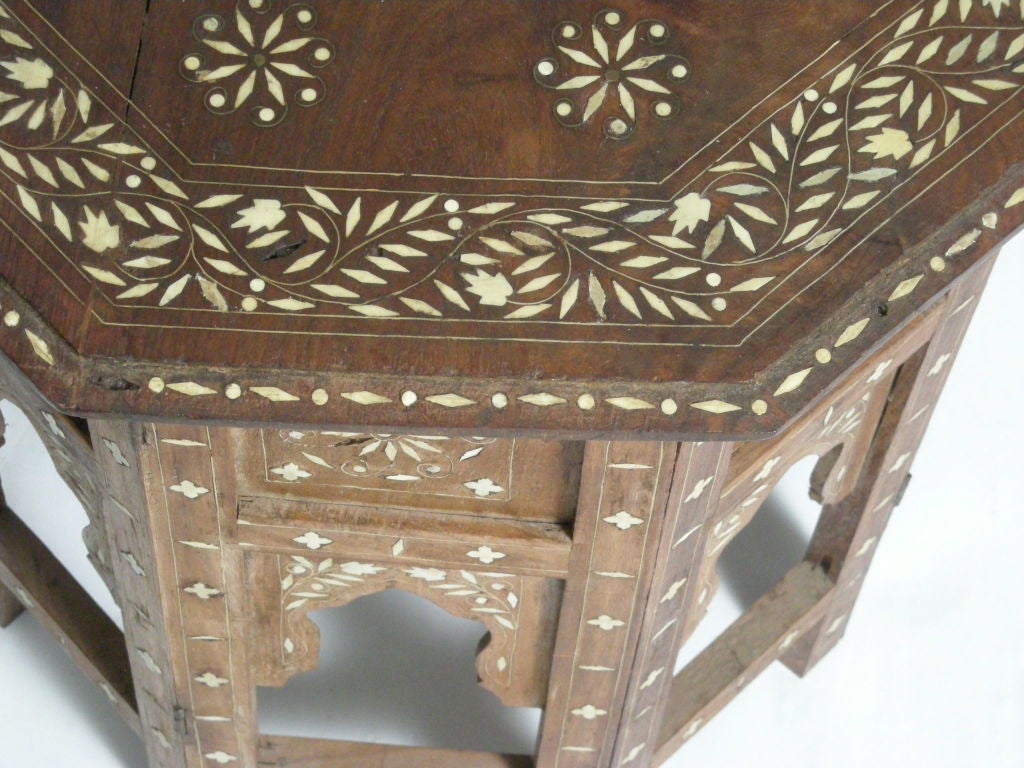 indian ivory inlaid table