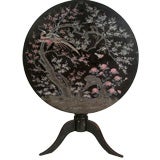 19TH  CHINESE EXPORT MOTHER-OF-PEARL  INLAID TILT TOP TABLE