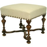 LOUIS XIV STYLE WALNUT STOOL