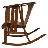 GRAPHIC ARTS & CRAFTS PERIOD ROCKING CHAIR