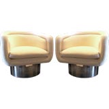 Vintage Pair of Swivel Tub Chairs by Leon Rosen for Pace