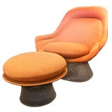 Lounge chair and stool/ottoman by Warren Platner for Knoll