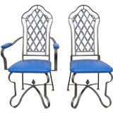 Set of Six Custom Wrought Iron Chairs