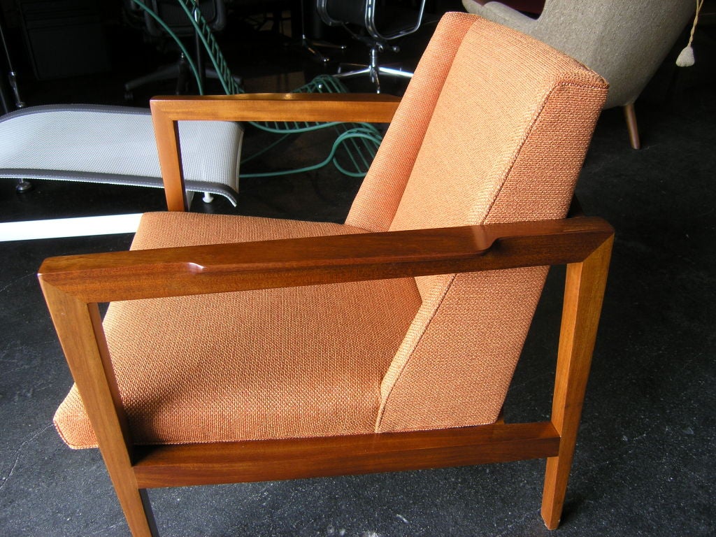 Mid-Century Modern Mahogany Armchair by Edward Wormley for Dunbar For Sale