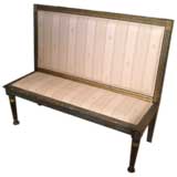 High back upholstered bench
