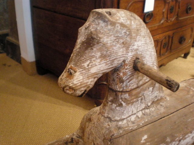 French Wooden rocking horse