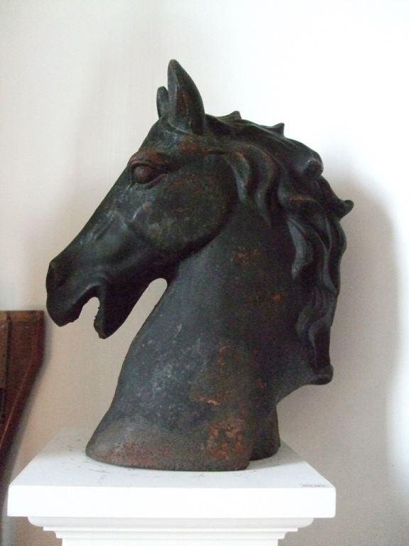 Iron Cast iron horse head