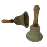 Two 18th C bronze bells Antique Two 18th C bronze bells