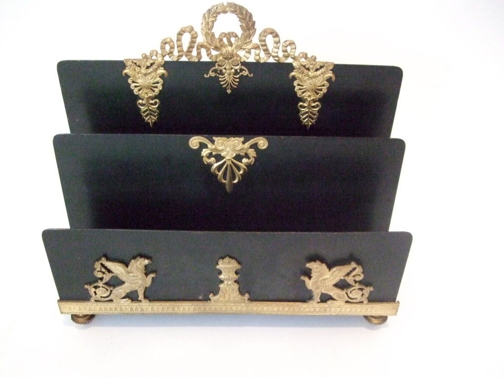 19th Century French Empire Bronze Desk Set For Sale 5