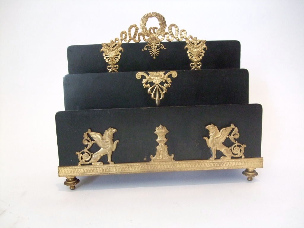 19th Century French Empire Bronze Desk Set For Sale 6