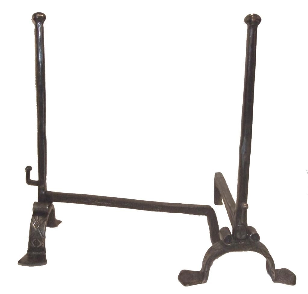 Pair of tall andirons