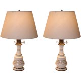 Antique Pair of French oil lamps
