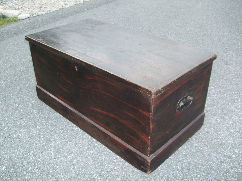 Red & black painted blanket chest
