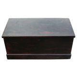 Red 
black painted blanket chest