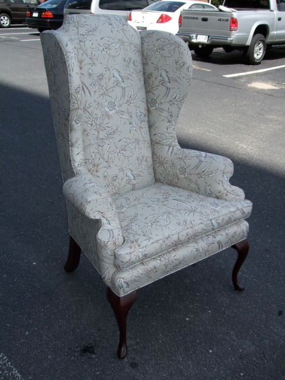 20th Century High back wing chair