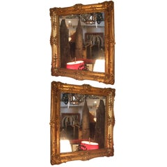 Antique Pair of giltwood framed mirrors