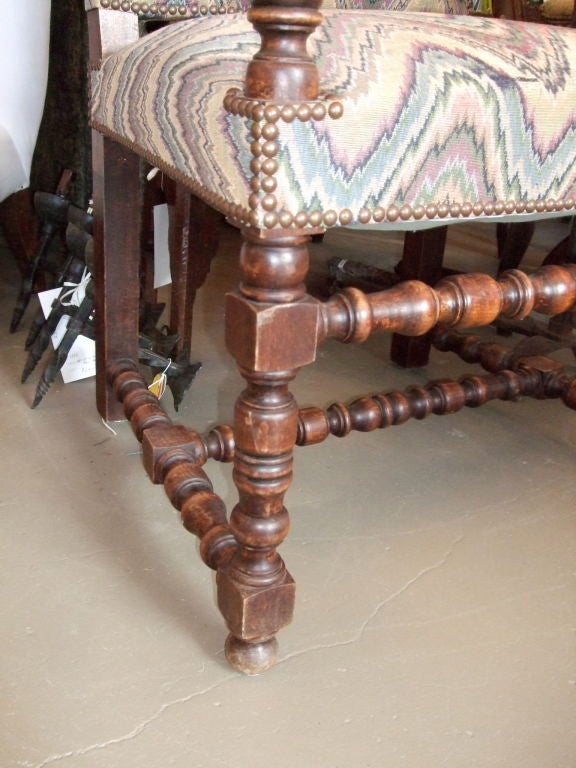 19th Century Set of Six Louis XIII Style Armchairs 2