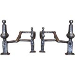 Pair of 18th Century Iron Andirons 11