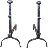 Pair of 18th Century Large-Scale Andirons