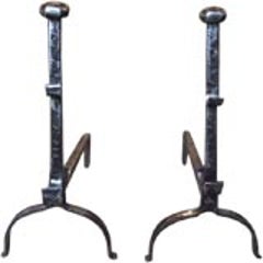 Pair of 18th Century Large-Scale Andirons 1