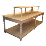Large scale two tiered work table