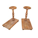 Antique Pair of oak drink tables