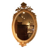 19th Century Large-Scale Gilt Mirror with Crest 1