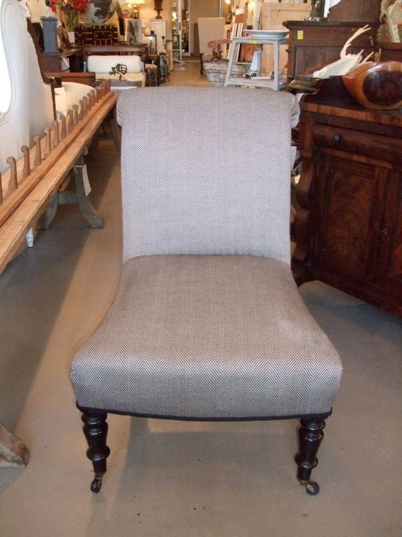 French 19th Century Napoleon III Slipper Chair