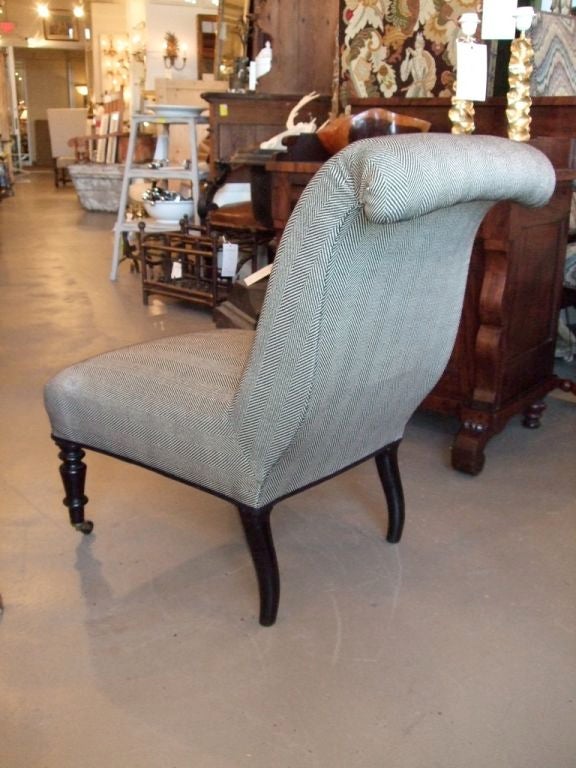 19th Century Napoleon III Slipper Chair 5