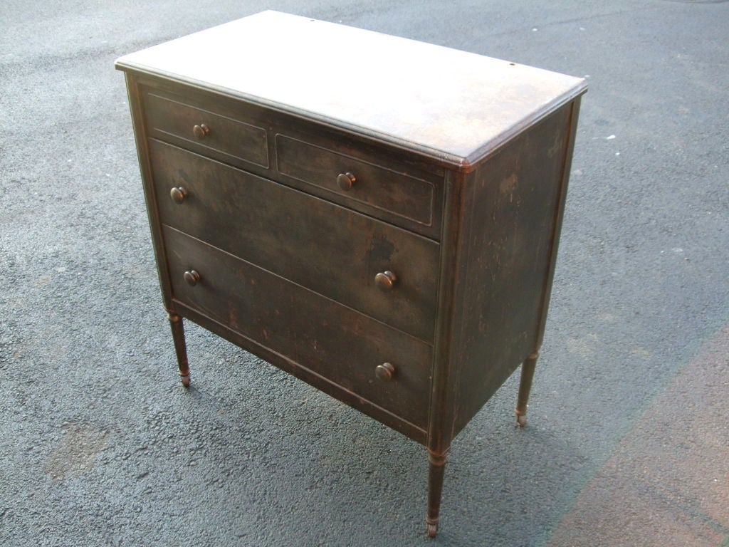 Mid-20th Century Metal three drawer chest with optional mirror