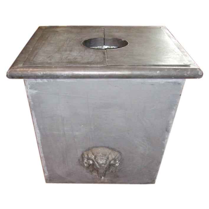 Zinc Planter with Ram's Head For Sale