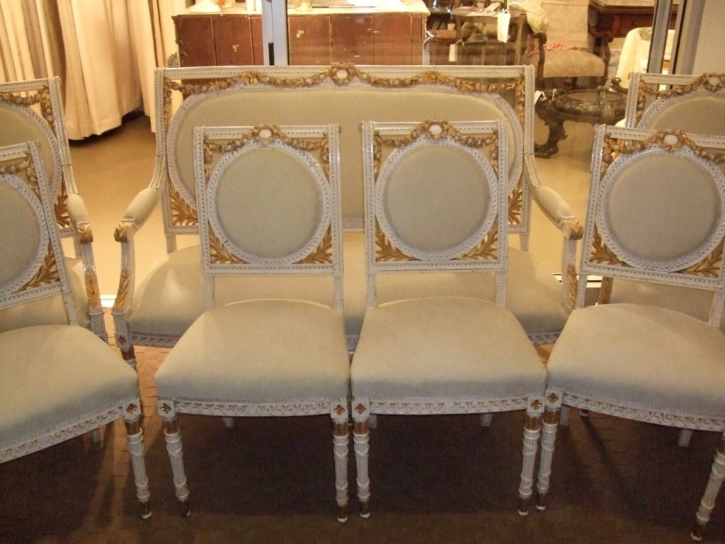 Paint and Gilt Suite of Furniture 3