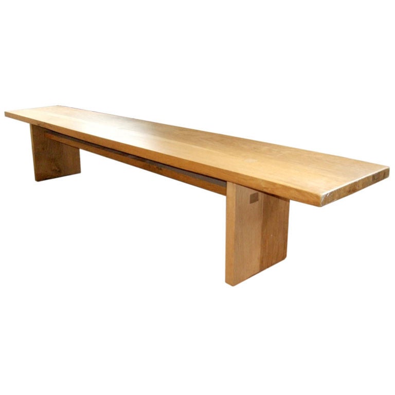 Recycled oak bench