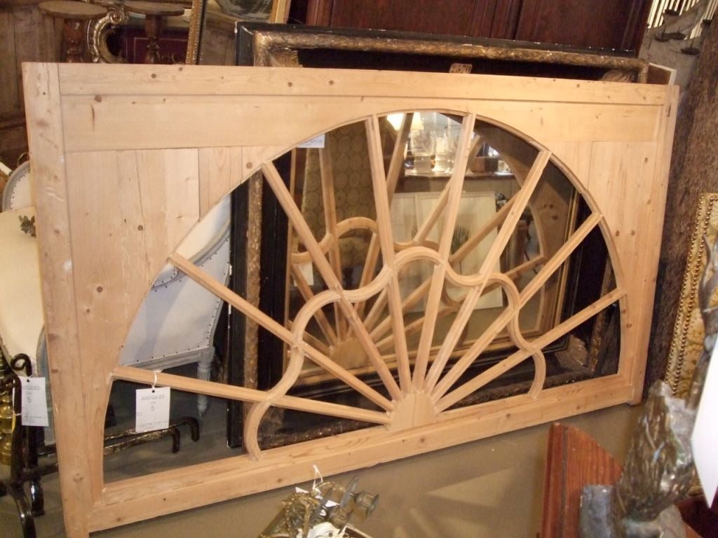 Stripped pine window frame