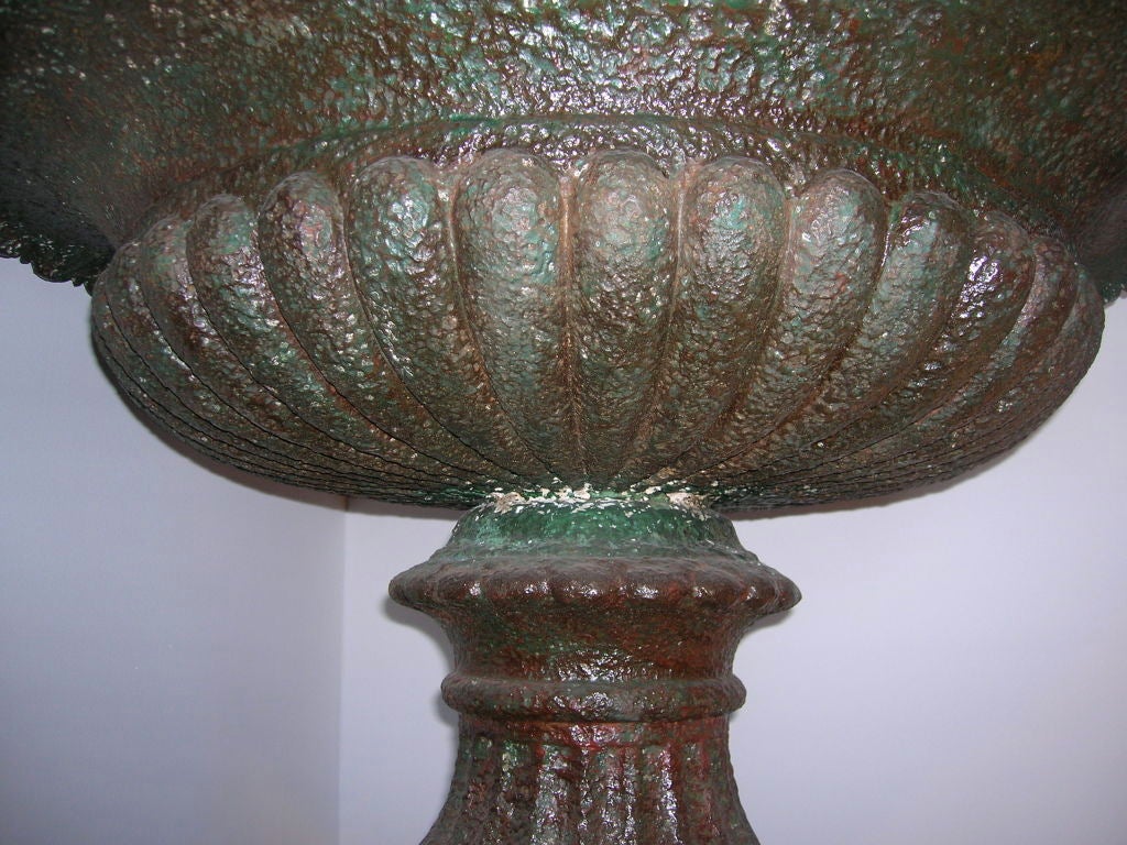 19th Century French Cast Iron Urn In Excellent Condition For Sale In Boston, MA